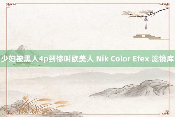 少妇被黑人4p到惨叫欧美人 Nik Color Efex 滤镜库